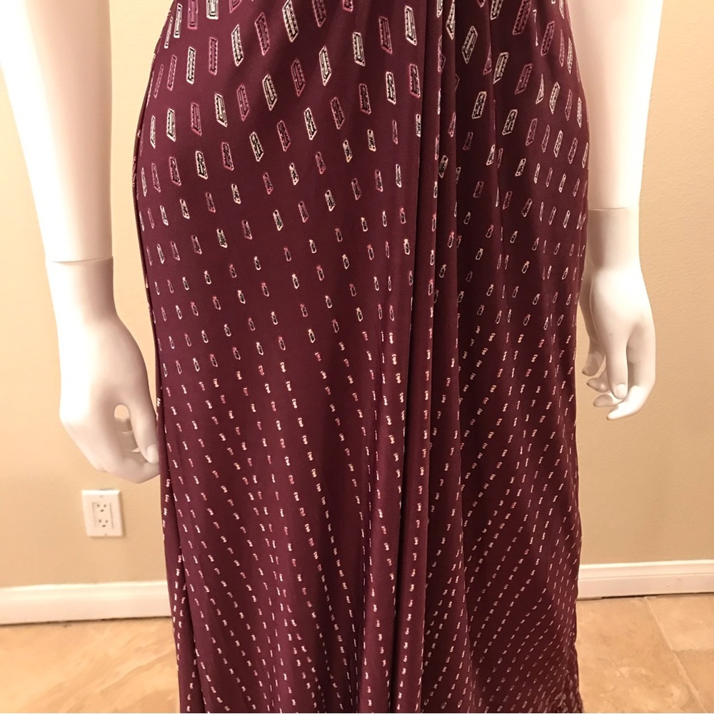 Summer Maxi Dress Sleeveless Flowy Super Stretch Purple Wine Pink One Size - Picture 6 of 12